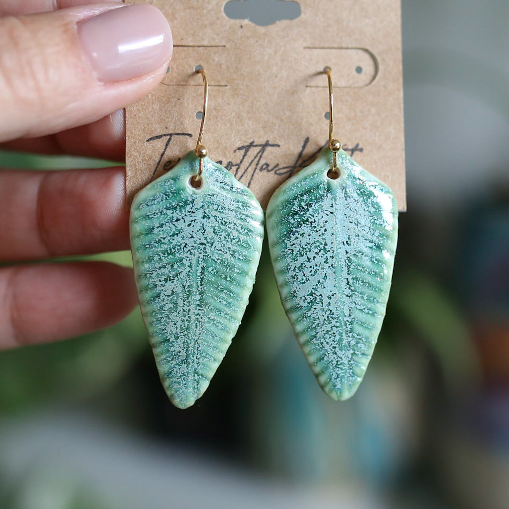 Banana Leaf Earrings