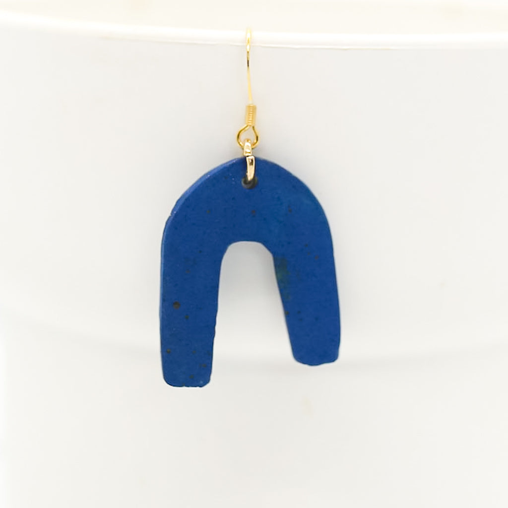 Blue Arc Earrings