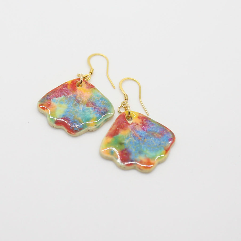 Rainbow Drip Petal Earrings