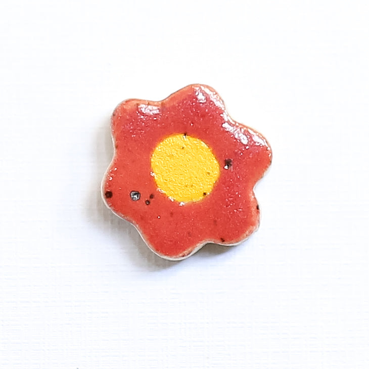Flower Earrings in Red