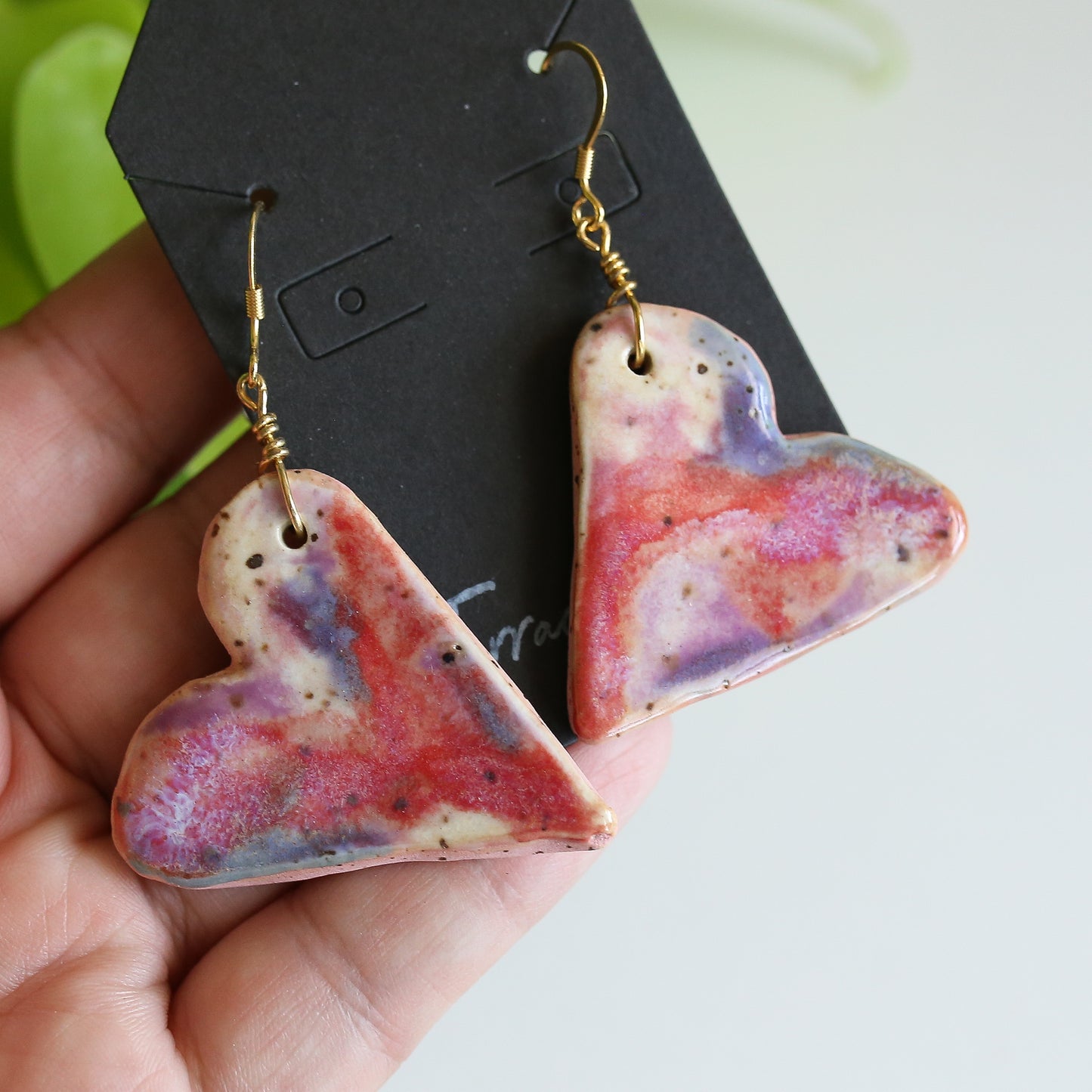 Pink Heart Earrings