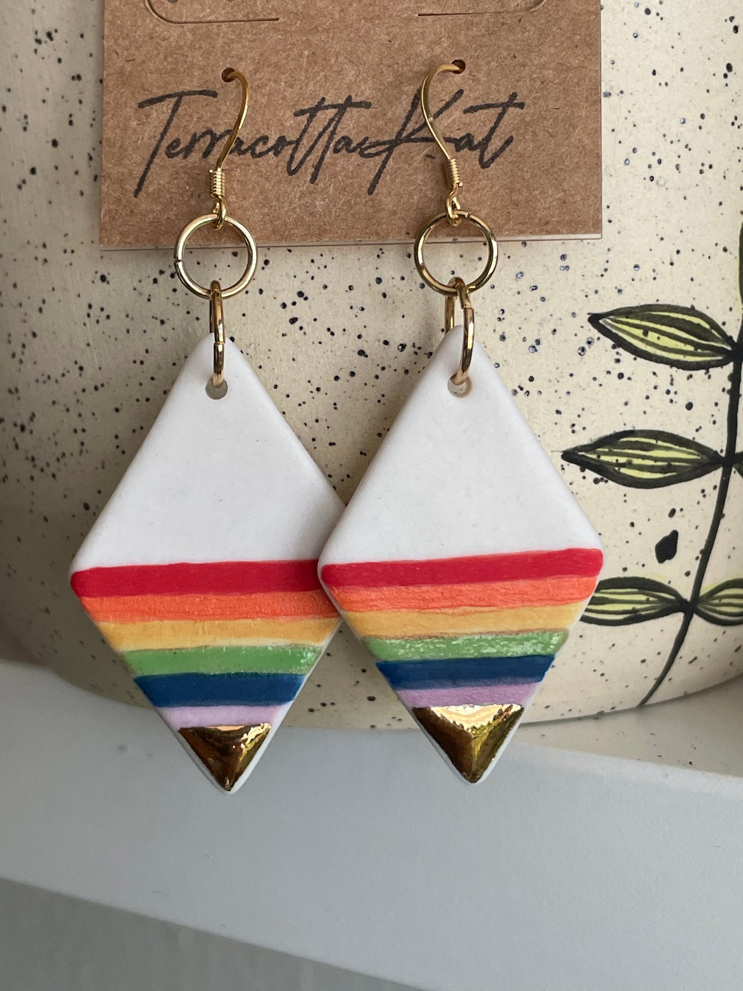 Rainbow Diamond Earrings