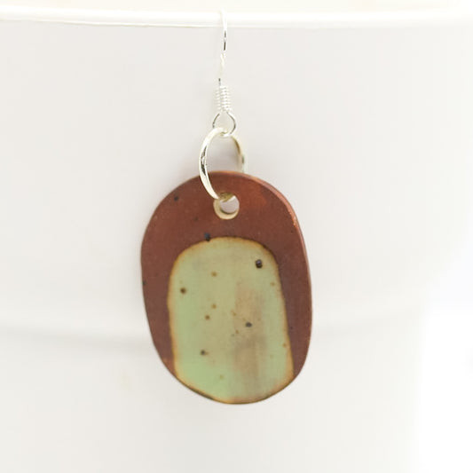 Oval Rust Earrings