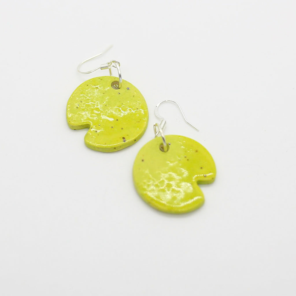 Light Green Lilly Pad Earrings